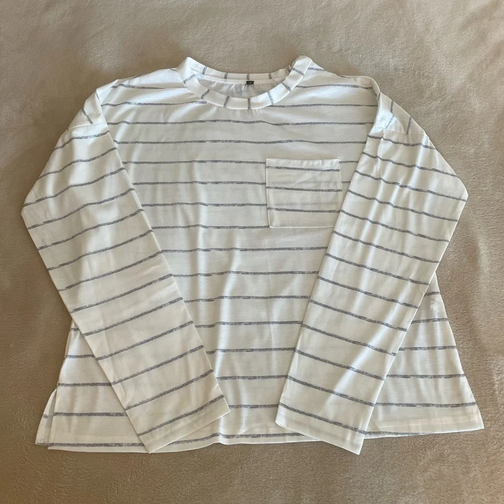 Lightweight Striped Crewneck Top - Size S - Picture 4 of 12